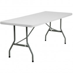 6 FT White Folding Table